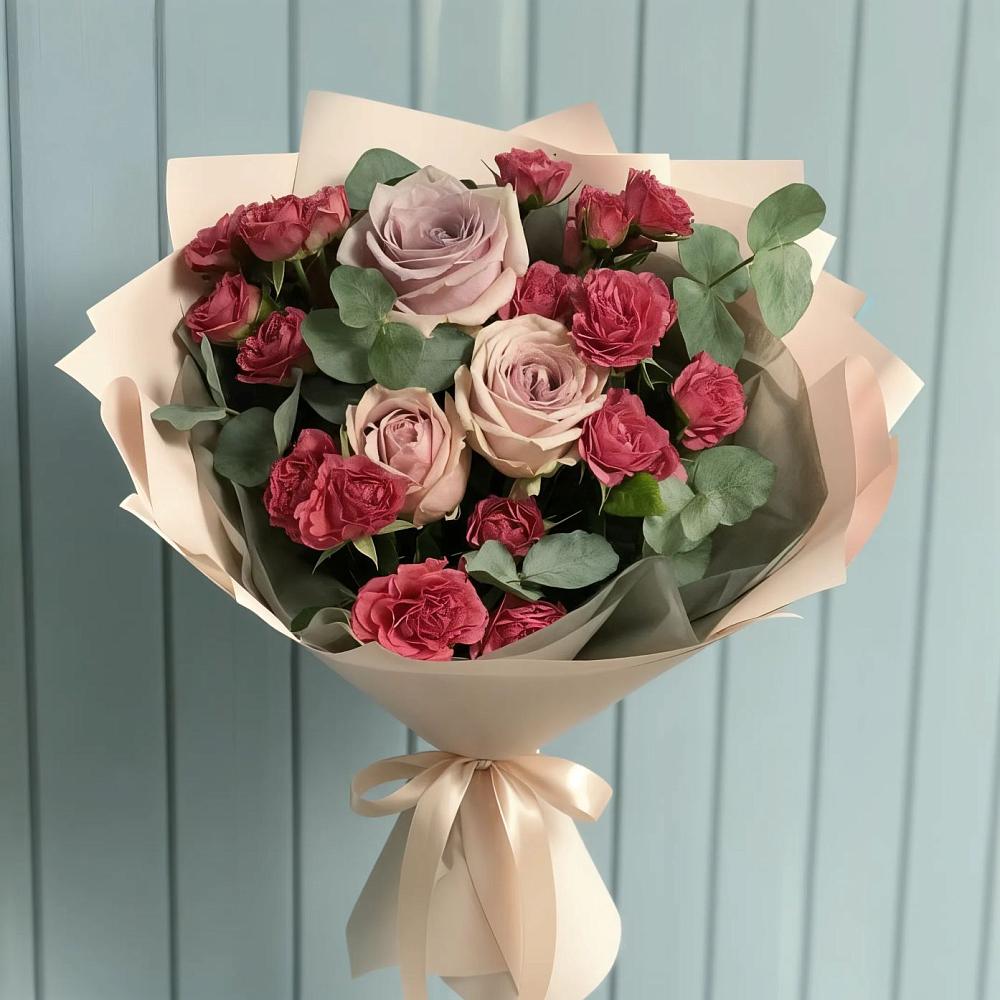 Букет цветов из: Гвоздики и Розы в Лахденпохье