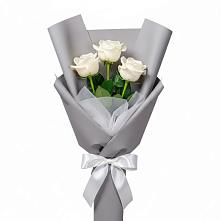 Букет 3 белые розы #REPLACE_PRED# Лахденпохье
