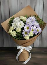 Букет цветов из:  Хризантемы и Розы в Лахденпохье