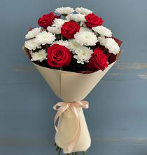 Букет цветов из:  Розы и Хризантемы в Лахденпохье