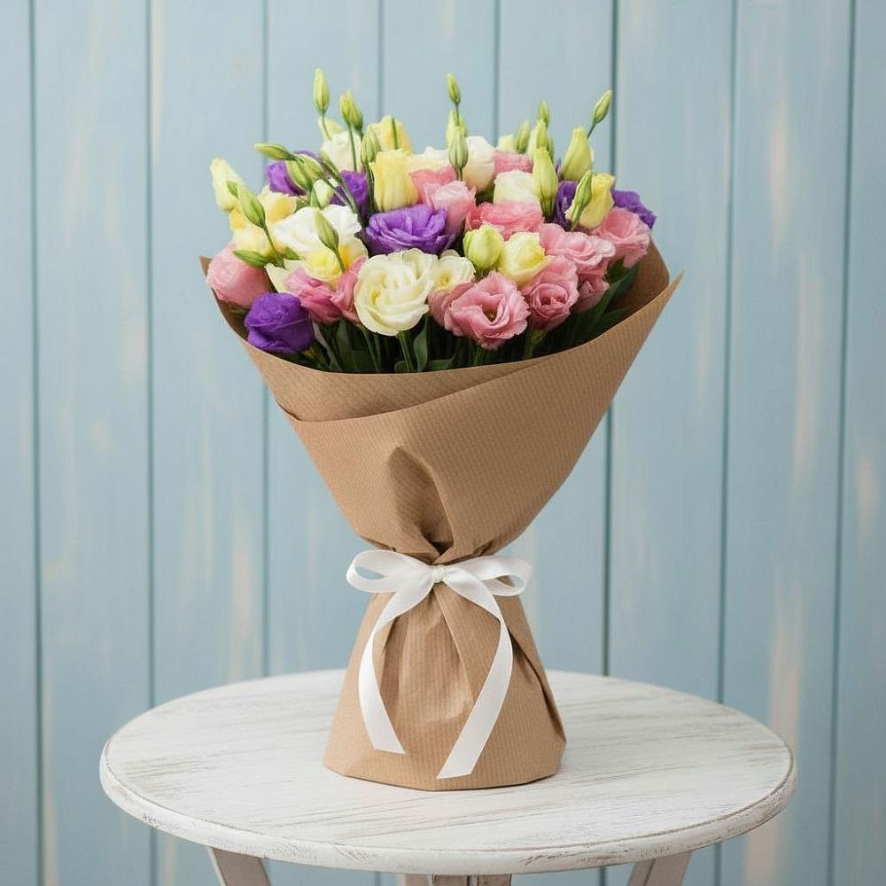 Букет цветов из: Лизиантусы в Лахденпохье