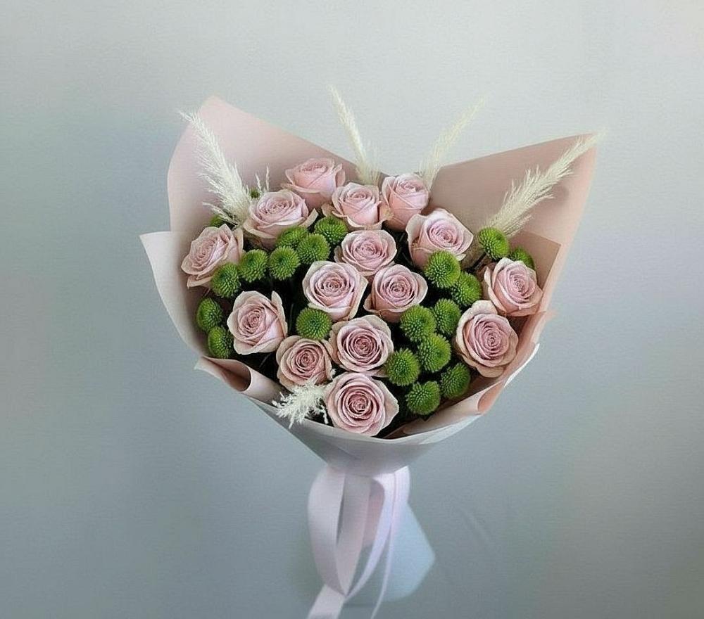 Букет цветов из: Розы и Хризантемы в Лахденпохье