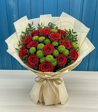 Букет цветов из:  Розы и Хризантемы в Лахденпохье