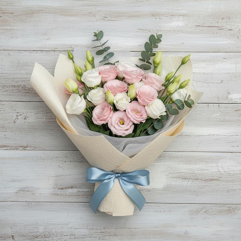 Букет цветов из: Лизиантусы в Лахденпохье